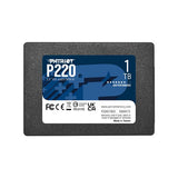 SSD PATRIOT P220 de 1.000 GB, 2,5", SATA III. Velocidad de lectura: 550 MB/s / Velocidad de escritura: 500 MB/s 