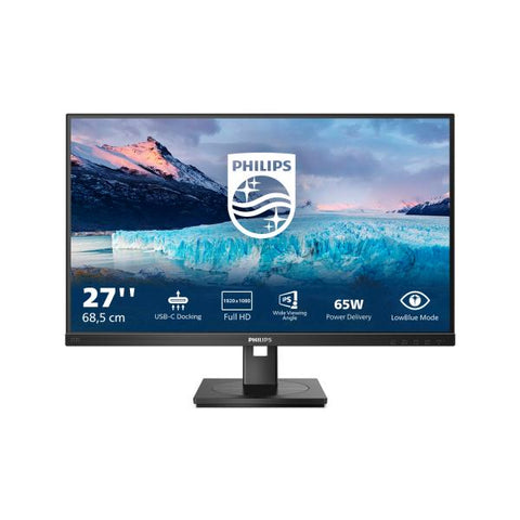 Philips S Line 273S1/00 Monitor PC 68,6 cm [27] 1920 x 1080 Pixel Full HD LCD Nero (27 273S1/00 Monitor - 27 Black VA LCD Monitor Full HD Height Adjustable VGA DVI-D\sDisplayPort and HDMI)