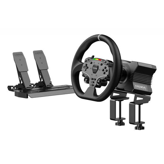 MOZA RACING R5 BUNDLE KIT VOLANTE + PEDALIERA PER PC TRASMISSIONE DIRETTA DA 5.5 NM DI COPPIA