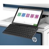 HP Stampante multifunzione Color LaserJet Enterprise Flow 5800zf, Stampa, copia, scansione, fax, Alimentatore automatico di documenti; vassoi ad alta capacità opzionali; touchscreen; cartuccia TerraJ