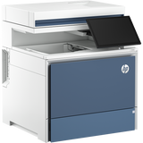 HP Stampante multifunzione Color LaserJet Enterprise Flow 5800zf, Stampa, copia, scansione, fax, Alimentatore automatico di documenti; vassoi ad alta capacità opzionali; touchscreen; cartuccia TerraJ