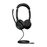JABRA EVOLVE2 50 MS STEREO CUFFIE CON MICROFONO ON-EAR BLUETOOTH ELIMINZAZIONE DEL RUMORE USB-A CERTIFICATO PER ZOOM ITEAM MICROSOFT
