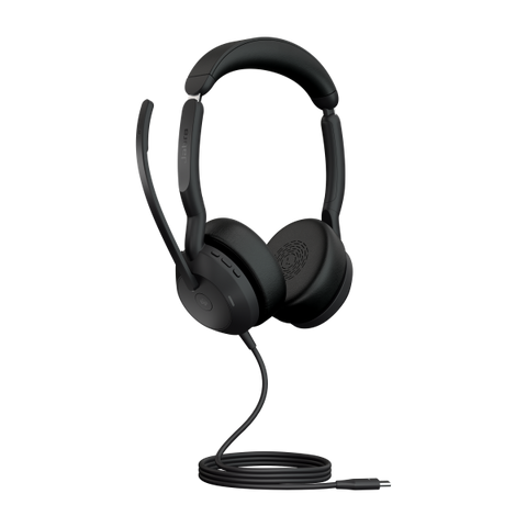 JABRA EVOLVE2 50 MS STEREO CUFFIE CON MICROFONO ON-EAR BLUETOOTH ELIMINZAZIONE DEL RUMORE USB-A CERTIFICATO PER ZOOM ITEAM MICROSOFT