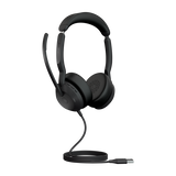 JABRA EVOLVE2 50CUFFIE CON MICROFONO ON-EAR CABLATO USB-A BLUETOOTH ELIMINAZIONE RUMORE ATTIVATA TECNOLOGIA JABRA AIR COMFORT NERO 