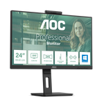 AOC 24P3CW Monitor PC 60,5 cm [23.8] 1920 x 1080 Pixel Full HD LED Nero (AOC Pro-line 24P3CW - LED monitor - 24 [23.8 viewable] - 1920 x 1080 Full HD [1080p] @ 75 Hz - IPS - 300 cd/m? - 1000:1 - 4 ms - HDMI, 2xDisplayPort, USB-C - speakers - black)