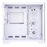 ITEK DARK CAVE GAMING TOWER CASE ATX PANNELLO LATERALE E FRONRALE IN VETRO WHITE EDITION