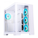 ITEK DARK CAVE GAMING TOWER CASE ATX PANNELLO LATERALE E FRONRALE IN VETRO WHITE EDITION