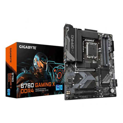 GIGABYTE B760 GAMING X DDR4 Scheda madre - Supporta CPU Intel Core di 14a generazione, VRM digitale a 8+1+1 fasi, fino a 5333MHz DDR4 [OC], 3xPCIe 4.0 M.2, LAN 2.5GbE, USB 3.2 Gen 2 (Gigabyte B760 GA