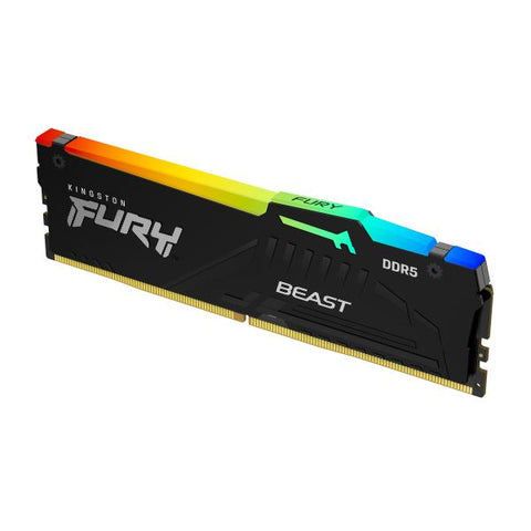 KINGSTON FURY BEAST RGB MEMORIA RAM 1x32GB 6.000 MHz TECNOLOGIA DDR5 TIPOLOGIA DIMM 288-PINCL36 DIMM BLACK