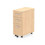 Dynamic I001658 cassettiera ufficio Acero Truciolare rivestito di melamina [MFC] (Dynamic Impulse 3 Drawer Narrow Under Desk Pedestal Maple I001658 DD)
