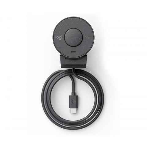 Logitech Brio 305 (Logitech Webcam BRIO 305, Full-HD 1080p, USB-C, graphite Integrierte Abdeckblende, inkl. Montageclip)