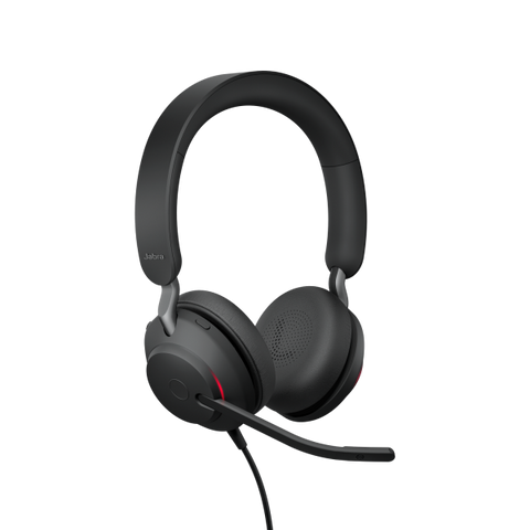 JABRA EVOLVE2 40 SE USB-A UC STEREO CUFFIE CON MICROFONO CABLATE CANCELLAZIONE DEL RUMORE NERO