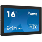 iiyama ProLite TF1615MC-B1 Monitor PC 39,6 cm [15.6] 1920 x 1080 Pixel Full HD Touch screen Nero (16 ProLite TF1615MC-B1 Touch Screen Monitor - 16 Black LED Touchscreen Monitor VGA DisplayPort and HD