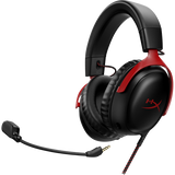 HYPERX CLOUD III CUFFIE GAMING CABLATE PC PS5 XBOX SERIES XS DRIVER ANGOLATI DA 53MM DTS MEMORY FOAM TELAIO ROBUSTO MICROFONO CRISTALLINO DA 10MM USB-C USB-A 3.5MM NERO ROSSO