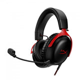 HYPERX CLOUD III CUFFIE GAMING CABLATE PC PS5 XBOX SERIES XS DRIVER ANGOLATI DA 53MM DTS MEMORY FOAM TELAIO ROBUSTO MICROFONO CRISTALLINO DA 10MM USB-C USB-A 3.5MM NERO ROSSO