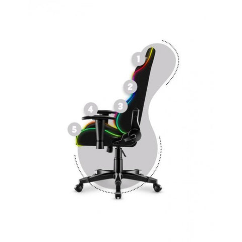 Huzaro Ranger 6.0 RGB Sedia per gaming universale Seduta a dondolo (culla) Nero