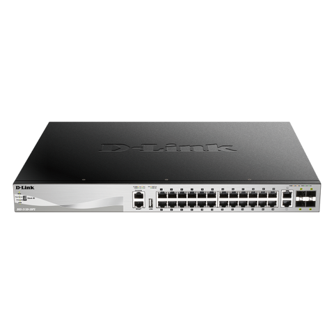 D-Link DGS-3130-30PS/E switch di rete Gestito L3 Gigabit Ethernet (10/100/1000) Supporto Power over Ethernet (PoE) Grigio