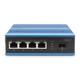 Digitus Switch di rete Fast Ethernet a 4 porte, industriale, non gestito, 1 uplink SFP FE (DIGITUS Industrial Ethernet Switch 4-P)