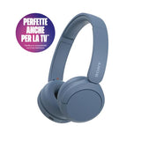 SONY WH-CH520 CUFFIE ON-EAR WIRELESS CON MICROFONO CONNESSIONE MULTIPOINT FINO A 50 ORE DI DURATA BATTERIA RICARICA RAPIPA BLUE