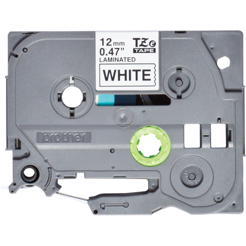 BROTHER TZE-231S NASTRO LAMINATO COLORE BIANCO STAMPA NERO 12MM X 4M