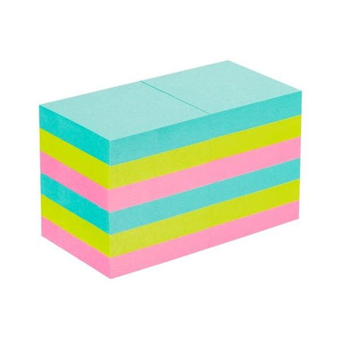 3M POST-IT SUPER STICKY COSMIC BLOCCHETTI 90 FOGLI 47.6X47.6 mm COLORI ASSORTITI CONF 12 Pz.