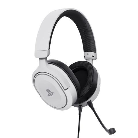 TRUST GXT498 FORTA CUFFIE GAMING OVE-EAR CON MICROFONO PS5/PS4 CON LICENZA UFFICIALE PLAYSTATION 5 MICROFONO STACCABILE JACK 3.5mm CAVO 1.2 MT BIANCO