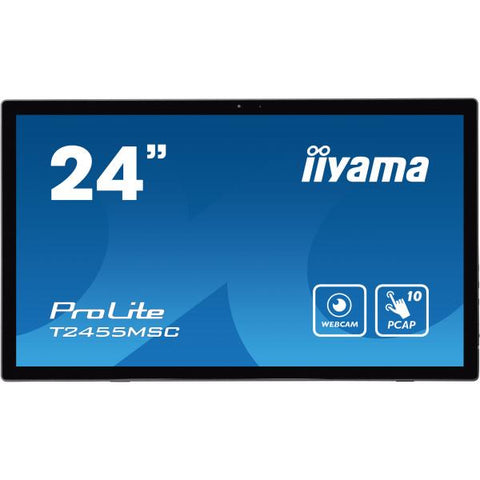 iiyama T2455MSC-B1 visualizzatore di messaggi Pannello piatto per segnaletica digitale 61 cm [24] LED 400 cd/m Full HD Nero Touch screen (iiyama ProLite T2455MSC-B1 - Monitor a LED - 24 [23.8 visua