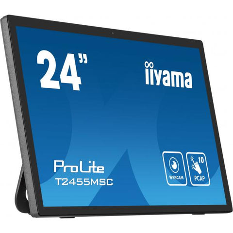 iiyama T2455MSC-B1 visualizzatore di messaggi Pannello piatto per segnaletica digitale 61 cm [24] LED 400 cd/m Full HD Nero Touch screen (iiyama ProLite T2455MSC-B1 - Monitor a LED - 24 [23.8 visua