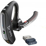 POLY Voyager 5200 UC Auricolare Wireless A clip Ufficio Micro-USB Bluetooth Nero