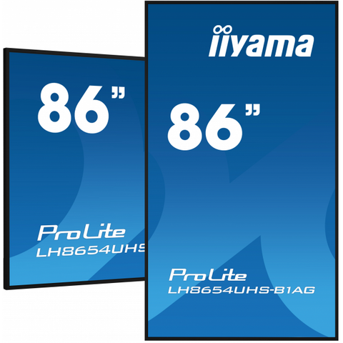 iiyama ProLite To Be Updated Monitor PC 2,17 m [85.6] 3840 x 2160 Pixel 4K Ultra HD LED Nero (Iiyama LH8654UHS-B1AG - 86 Categoria diagonale LH54 Series Display LCD retroilluminato a LED - segnaletic