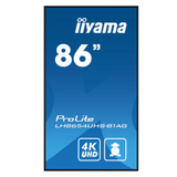 iiyama ProLite To Be Updated Monitor PC 2,17 m [85.6] 3840 x 2160 Pixel 4K Ultra HD LED Nero (Iiyama LH8654UHS-B1AG - 86 Categoria diagonale LH54 Series Display LCD retroilluminato a LED - segnaletic