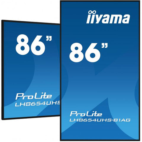 iiyama ProLite To Be Updated Monitor PC 2,17 m [85.6] 3840 x 2160 Pixel 4K Ultra HD LED Nero (Iiyama LH8654UHS-B1AG - 86 Categoria diagonale LH54 Series Display LCD retroilluminato a LED - segnaletic