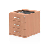Dynamic I001645 cassettiera ufficio Faggio Truciolare rivestito di melamina [MFC] (Impulse 3 Drawer Fixed Pedestal Beech I001645 DD)