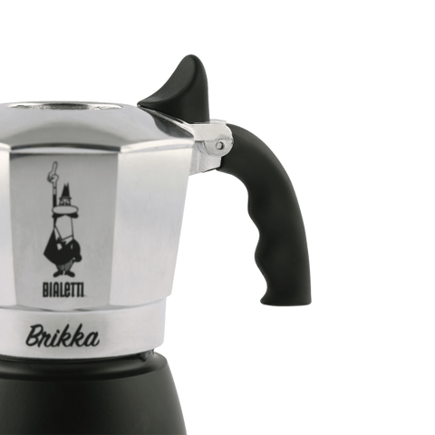 Bialetti Brikka Moka 0,1 L Nero, Stainless steel