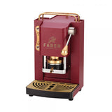FABER PRO MINI DELUXE MACCHINA DA CAFF CIALDE 44MM 500W 15 BAR 1.3LT +50 CIALDE CHERRY RED OTTONE