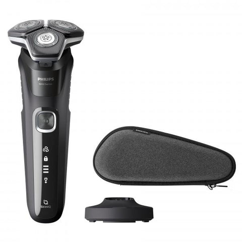 PHILIPS S5898/25 SERIE 5000 RASOIO ELETTRICO RICARICABILE TECNOLOGIA SKINIQ WET E DRY CON BASE DI RICARICA