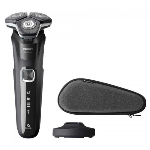 PHILIPS S5898/25 SERIE 5000 RASOIO ELETTRICO RICARICABILE TECNOLOGIA SKINIQ WET E DRY CON BASE DI RICARICA