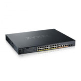 Zyxel XMG1930-30HP Gestito L3 2.5G Ethernet [100/1000/2500] Supporto Power over Ethernet [PoE] 1U Nero (24-P PoE SMART MANAGED SWITCH - 2.5G L2 700W 22X1G 4X10G 2XSFP+) 