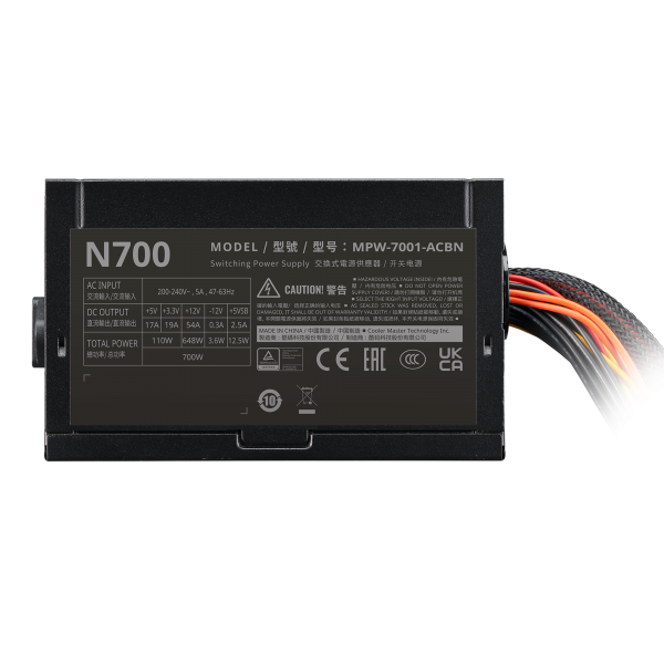 COOLER MASTER ELITE NEX N700 ALIMENTATORE 240V 700W ATX 24-PIN PC ATTIVO NERO