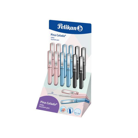 Pelikan Piña Colada penna stilografica Sistema de riempimento della cartuccia Antracita, Blu, Rosa 12 pz 