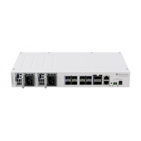 Mikrotik CRS510-8XS-2XQ-IN switch di rete L3 Fast Ethernet [10/100] Supporto Power over Ethernet [PoE] Bianco (MikroTik 100 Gigabit CRS510 Cloud Router Switch - CRS510-8XS-2XQ-IN)