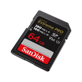 SANDISK Extreme PRO SCHEDA DI MEMORIA SDXC 64GB V60 UHS-II 280/100MBs CLASSE 10 U3 BLACK