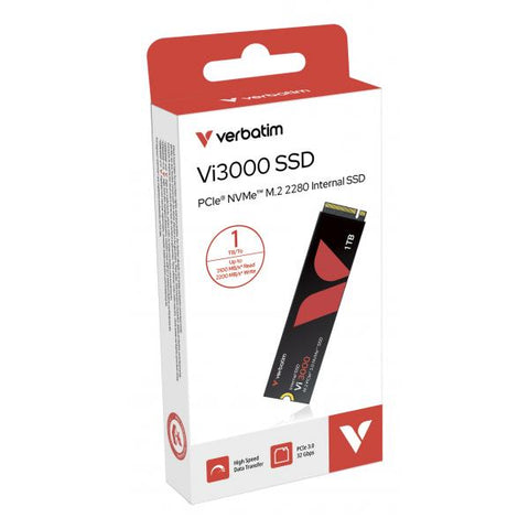 Verbatim Vi3000 PCIe NVMe M.2 SSD 1TB 1000 GB PCI Express 3.0