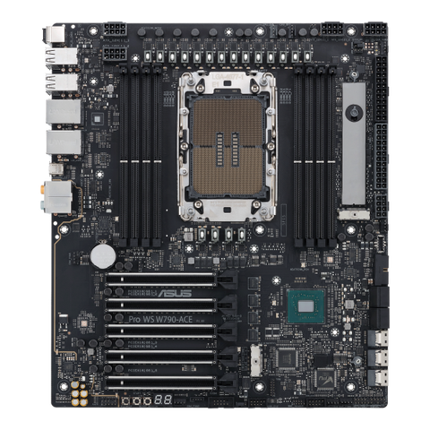 ASUS PRO WS W790-ACE Intel W790 LGA 4677 [Socket E] SSI CEB (Asus PRO WS W790-ACE, Workstation, Intel W790, LGA4677, CEB, 8 DDR5, 10G & 2.5G LAN, IPMI Remote Management, SlimSAS, PCIe5, 2x M.2)