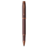 PARKER IM MONOCHROME BURGUNDRY PENNA ROLLER PUNTA F INCHIOSTRO BLU MARRONE CONFEZIONE REGALO
