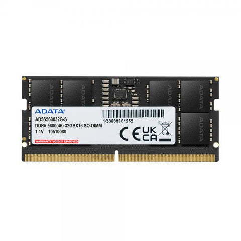 ADATA AD5S560016G-S MEMORIA RAM 16GB 5.600MHz TIPOLOGIA SO-DIMM TECNOLOGIA DDR5 CAS 46