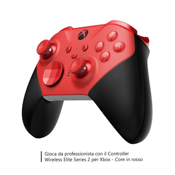 Microsoft Xbox Elite Series 2 - Core Nero, Rosso Bluetooth/USB Gamepad Analogico/Digitale Xbox Series S, Xbox Series X, PC, Xbox One, Xbox One S, Xbox One X