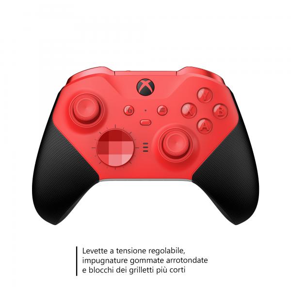 Microsoft Xbox Elite Series 2 - Core Nero, Rosso Bluetooth/USB Gamepad Analogico/Digitale Xbox Series S, Xbox Series X, PC, Xbox One, Xbox One S, Xbox One X
