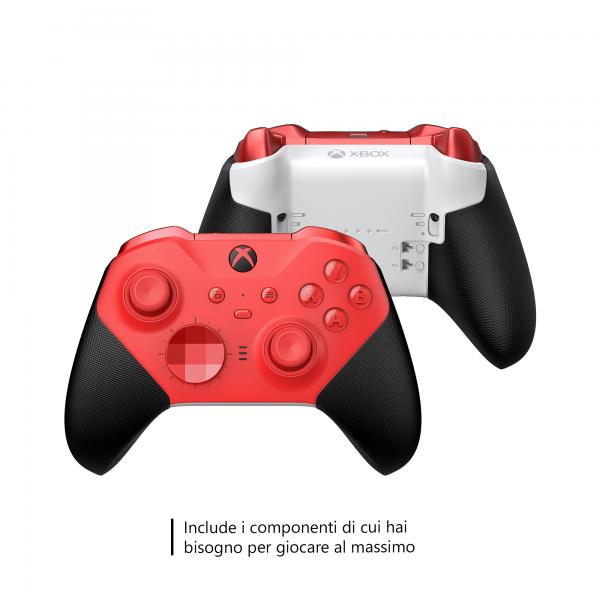 Microsoft Xbox Elite Series 2 - Core Nero, Rosso Bluetooth/USB Gamepad Analogico/Digitale Xbox Series S, Xbox Series X, PC, Xbox One, Xbox One S, Xbox One X