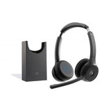 CISCO HEADSET 722 CUFFIE CON MICROFONO OVER EAR BLUETOOTH SENZA FILI CANCELLAZIONE ATTTIVA DEL RUMORE CON SUPPORTO DI RICARICA CISCO WEBEX CERTIFIED NERO CARBONIO